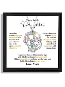 1 piece silver infinity heart pendant necklace gift for daughter from mom for birthday occasion with blessing card and box