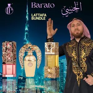 El Habibi Barato | Lattafa Bundle | Raneen + Afeef + Atheeri | Eau De Parfum | Women's Fragrances | Top Notes of Passionflower and Dewdrop, Heart Notes of Orchid and Jasmine, and base notes of Vanilla and Amberwood