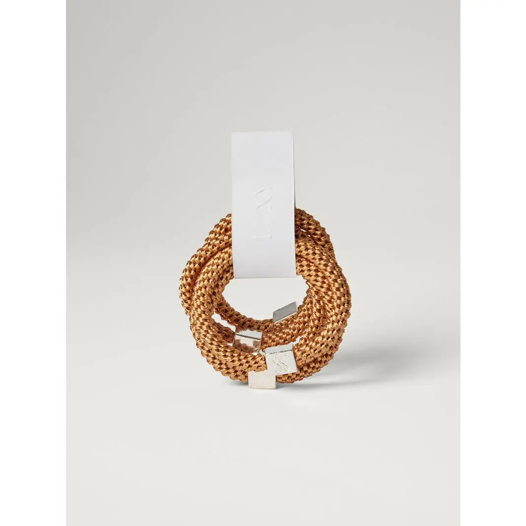 Luxy Silver Gravity Defying Hair Ties - Red (Set of 5)