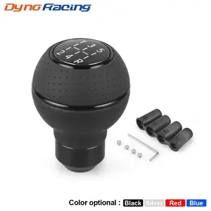 5 Speed Car Gear Shift Knob, Round Shift Knob with Accessories, Interchangeable Knob, Manual Gear Shift Knob for M8 M10 M11 M12 Shift Lever Gear Level Knob Shift Head