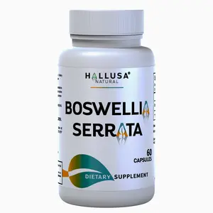 Boswellia Serrata 600 mg - Supplement Dietary for 60 Capsules - 30 Days - HALLUSA NATURAL