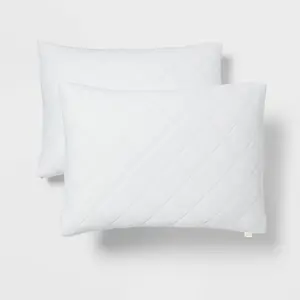 Standard Firm Machine Washable 2pk Cool Touch Bed Pillows White - Threshold Standard Firm Machine Washable 2pk Cool Touch Bed Pillows White - Threshold