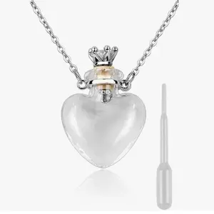 Heart blood vial necklace