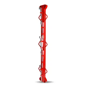 4ft Woven Wire Fence Stretcher Bar with 5 Wedges, Wire Stretcher Fence Suitable for Fixing Fences on Farms, Pastures, Garden Barriers (Red)