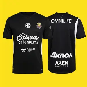24 25 Mexico LIGA MX Chivas de Guadalajara Goalkeeper Away Black Short Sleeve Soccer Jersey Fans Version
