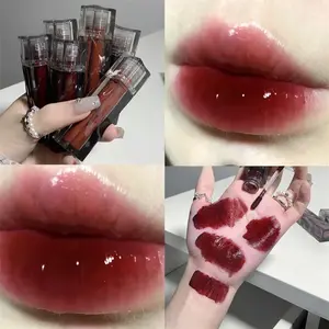 6 Color Mirror Dyeing Lip Gloss Moisturizer Liquid Lipstick Waterproof Long Lasting Pink Lip Tint Korean Natural Makeup Cosmetic