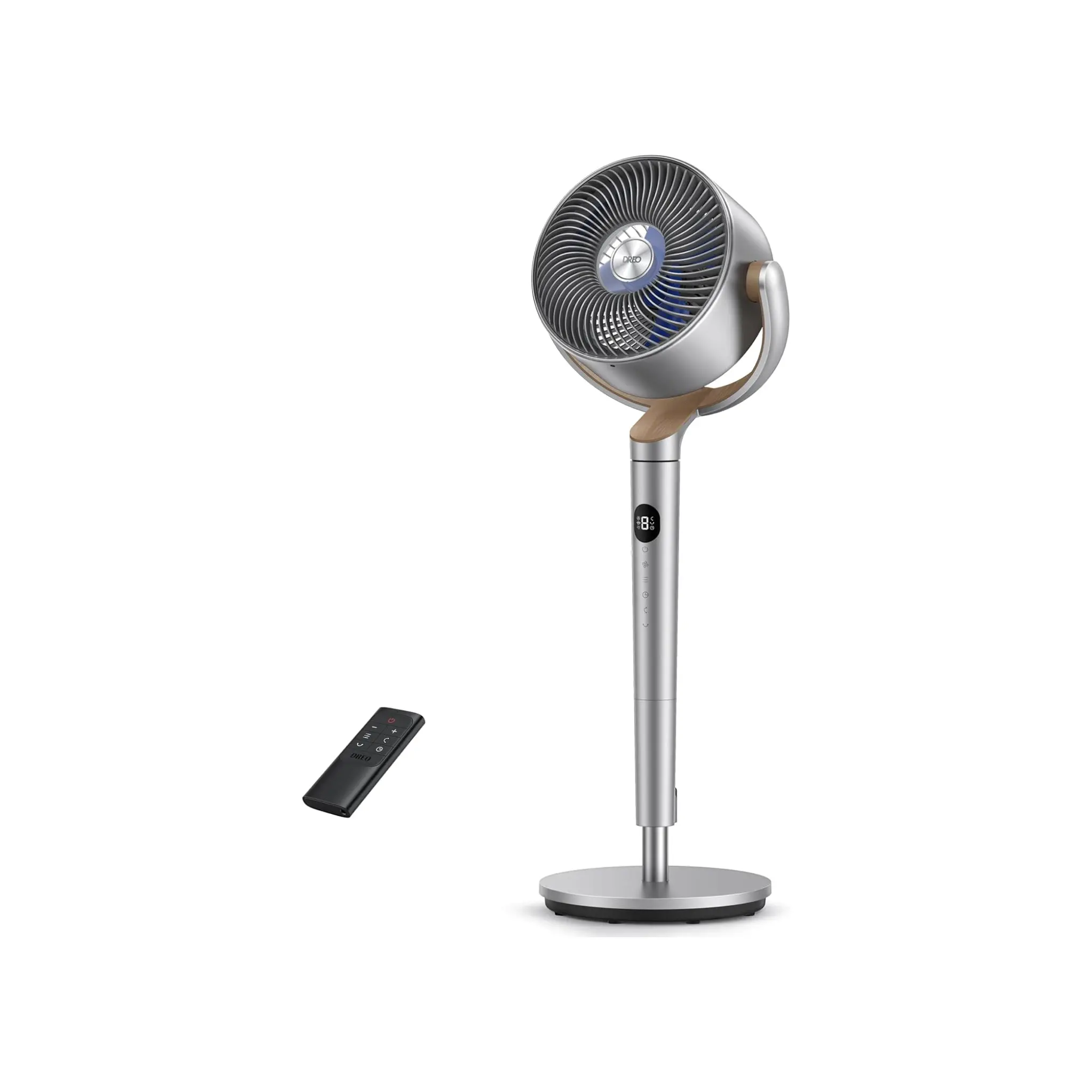 Dreo 240° Oscillating Pedestal Fan - 8 Speeds with Remote Control