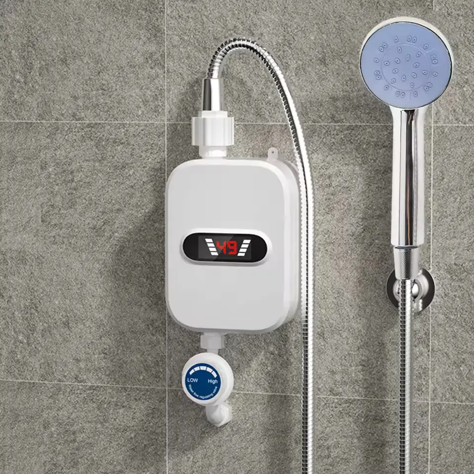 3500W Electric Mini Instant Hot Water Heater Bathroom Faucet Tap Heating 3 Seconds Instant Water Heater Shower Head Set