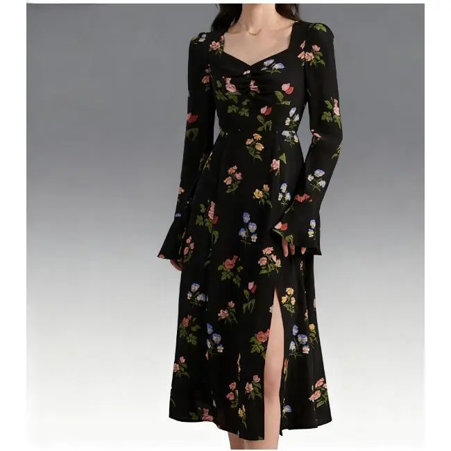 white christmas dresses Long Sleeve Mock Neck Front Cut-Out Mini Dress (Red) main image 0
