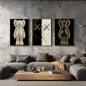 Decorative HypeBeast Kaws Inspired Designer Wall Art POSTER PRINT UNFRAMED Set Of 3, Kaws Style Hypebeast Decor, Arrtful Urban Decor Print, Kaws Figured