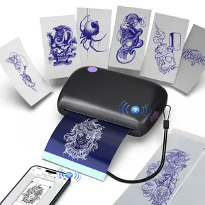 M5 Handheld Tattoo Stencil Printer for Tattoo Beginners,Thermal Tattoo Transfer Machine with Transfer Paper Wireless Kit for Smartphone Tablet Ultra-Portable App-Controlled Custom Sizing