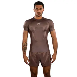 Venum No Gi Rashguards - Chocolate Brown
