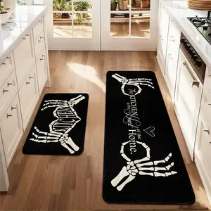 Halloween Kitchen Mat Set, Durable Soft Floor Mats, Kitchen Area Rug, Decorative Carpets for Home Kitchen Living Room Bedroom, 2 Count