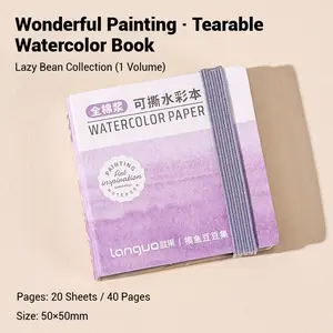 Portable 40-Page Tear-Off Sketchbook, Thick Non-Leakage Drawing Pad, Acrylic Watercolor Notebook, Art Supplies for Adults & Students