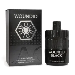 Woundid Black Eau de Parfum Natural Spray Cologne for Men 100ml/3.4fl.oz. - Fragrance for Men