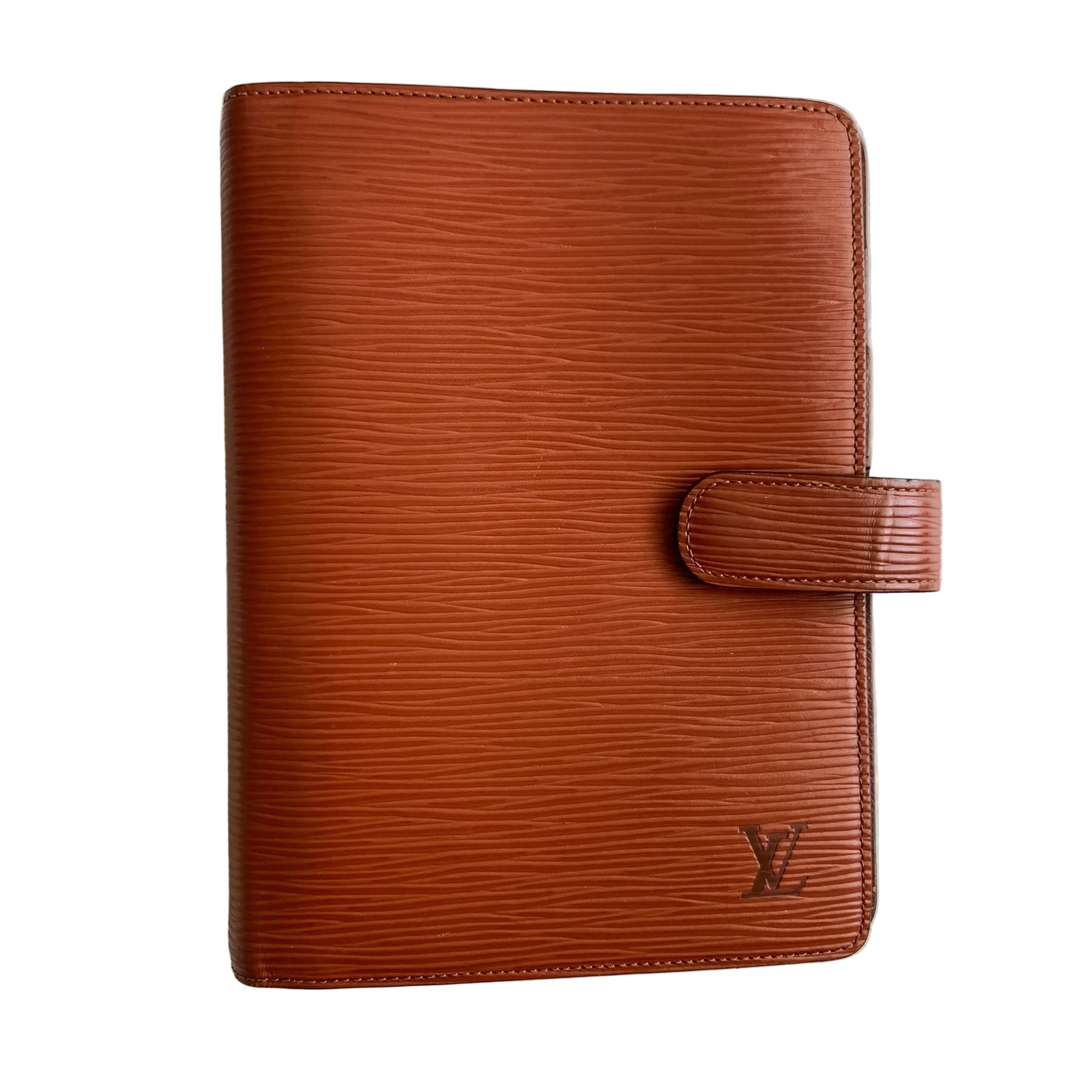Pre-owned Louis Vuitton Agenda Small Leather Goods brown Epi leather MM SP0995 Authentic with COA