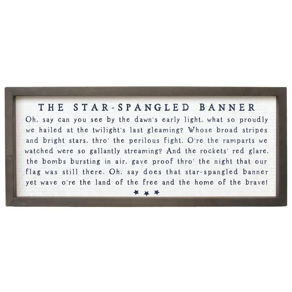 Sincere Surroundings 24" Star Spangled Banner Farmhouse Frame