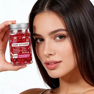 Moroccan Oil Hair Serum Capsules with Vitamins, Nourishes Scalp, Repairs Split Ends, Smooth, Enhances Elasticity, Protects From Heat Damage, Holiday Gift