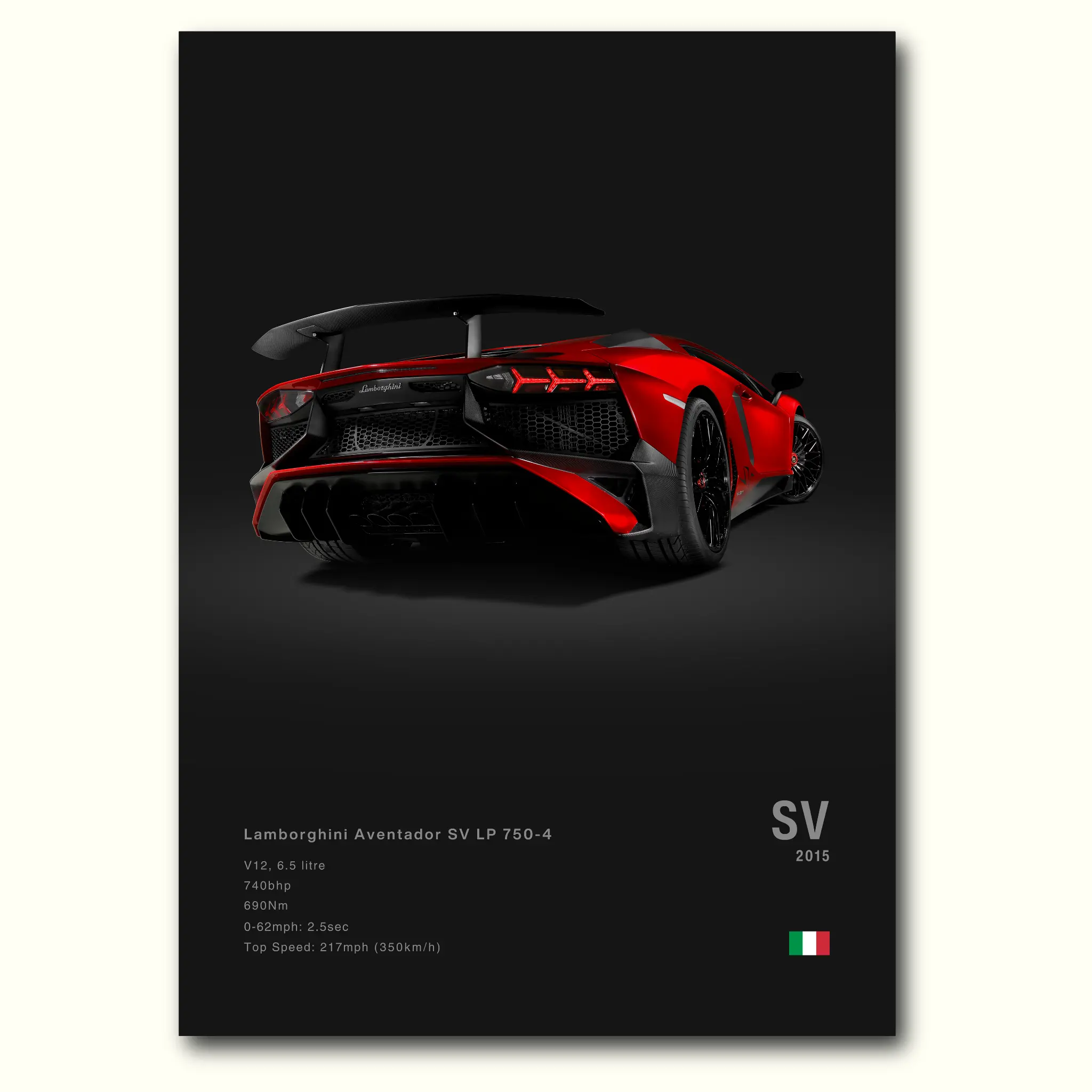 Lamborghini Aventador SV - POSTER NO FRAME