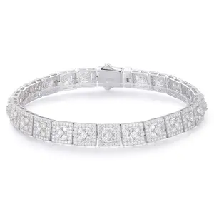 【#BS9250111】18K Gold-Plated Bracelet with Sparkling Chain Bracelet S925 Sterling Silver For Women Exquisite Party Wedding Girlfriend Valentine's Day Jewelry