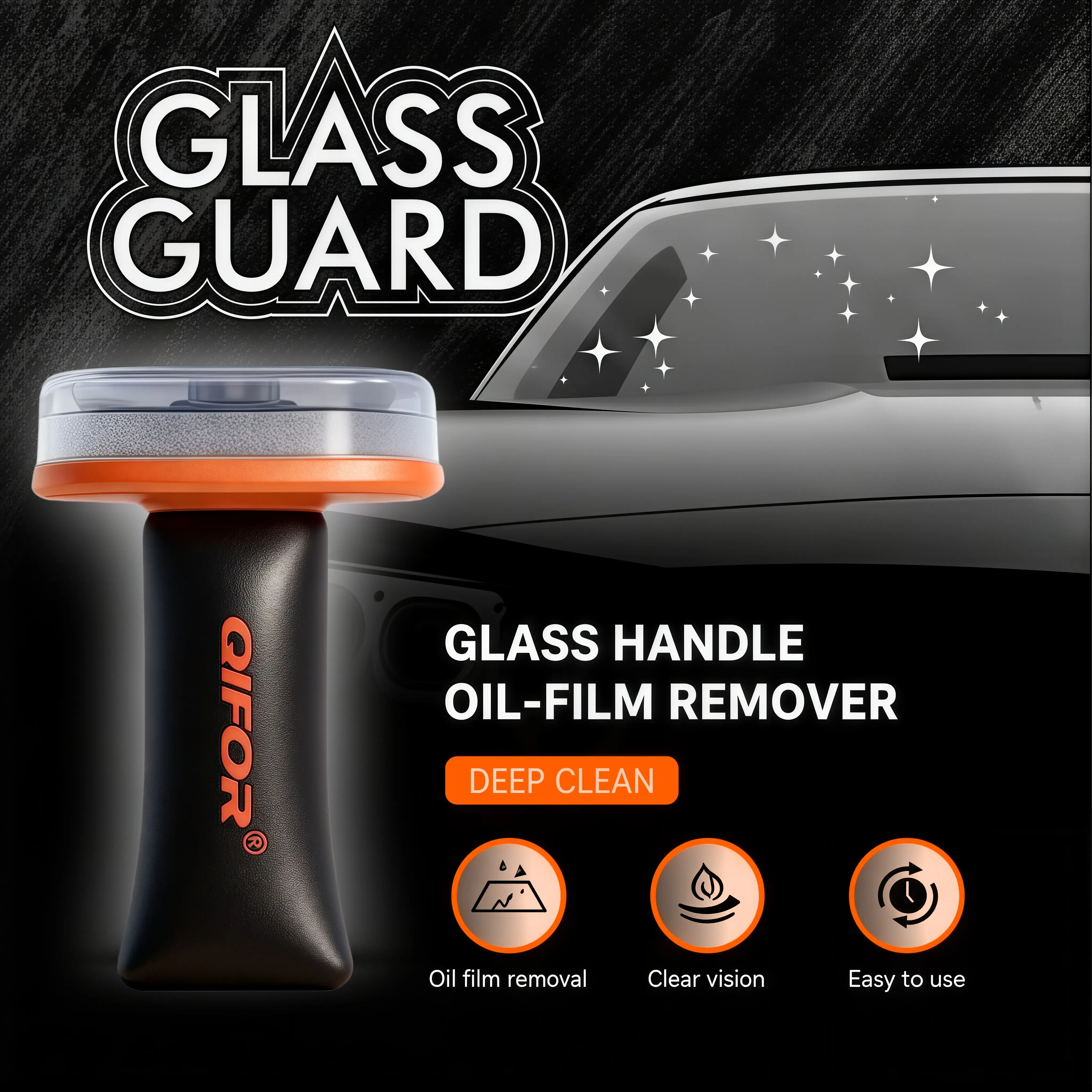QIFOR Automotive Handheld Oil Flmr Cream,Glass DecontaminationWithoutTraces,Window Oil Film Cleaning,FastCleaning, CompactAnd Easy To Cary-100g Degreaser Cleaner