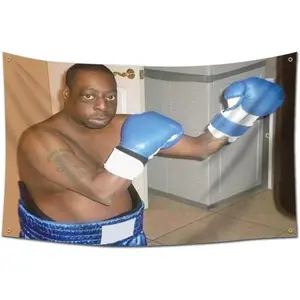 Beetlejuice Boxing Meme Tapestry 3x5 FT - Polyester Funny Meme Wall Hanging for Home Bedroom Decor, Weirdcore Aesthetic Banner