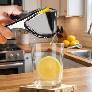 1/2 PCS Stainless Steel Lemon Juice Squeezer - Clean Manual Citrus Juicer, Manual Lemon Squeezer, Manual Lemon Juicer, Handheld FruitJuicer for Fresh Juice Lemon, Lime, Orange, Durable Compact Easy, Dishwasher SafeKitchen Gadgets