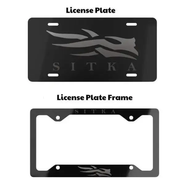 SITKA GEAR License Plate & Plate Frame Car Decor Accessories US Market Unique Personalized Design Enhances Aesthetic Appeal Easy Install - Tag For Car - Car Accessories