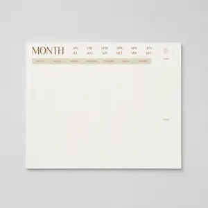 Undated 12-Month Flat Desk Calendar (22" x 17")