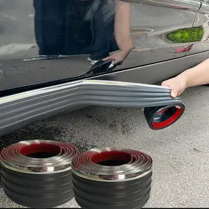 Car DoorSide Skirts Protector Rubber Body Edge Guard Decals Anti-Scratch Anti-Collision Decorative Protect The Rubber Strip Car Accessories