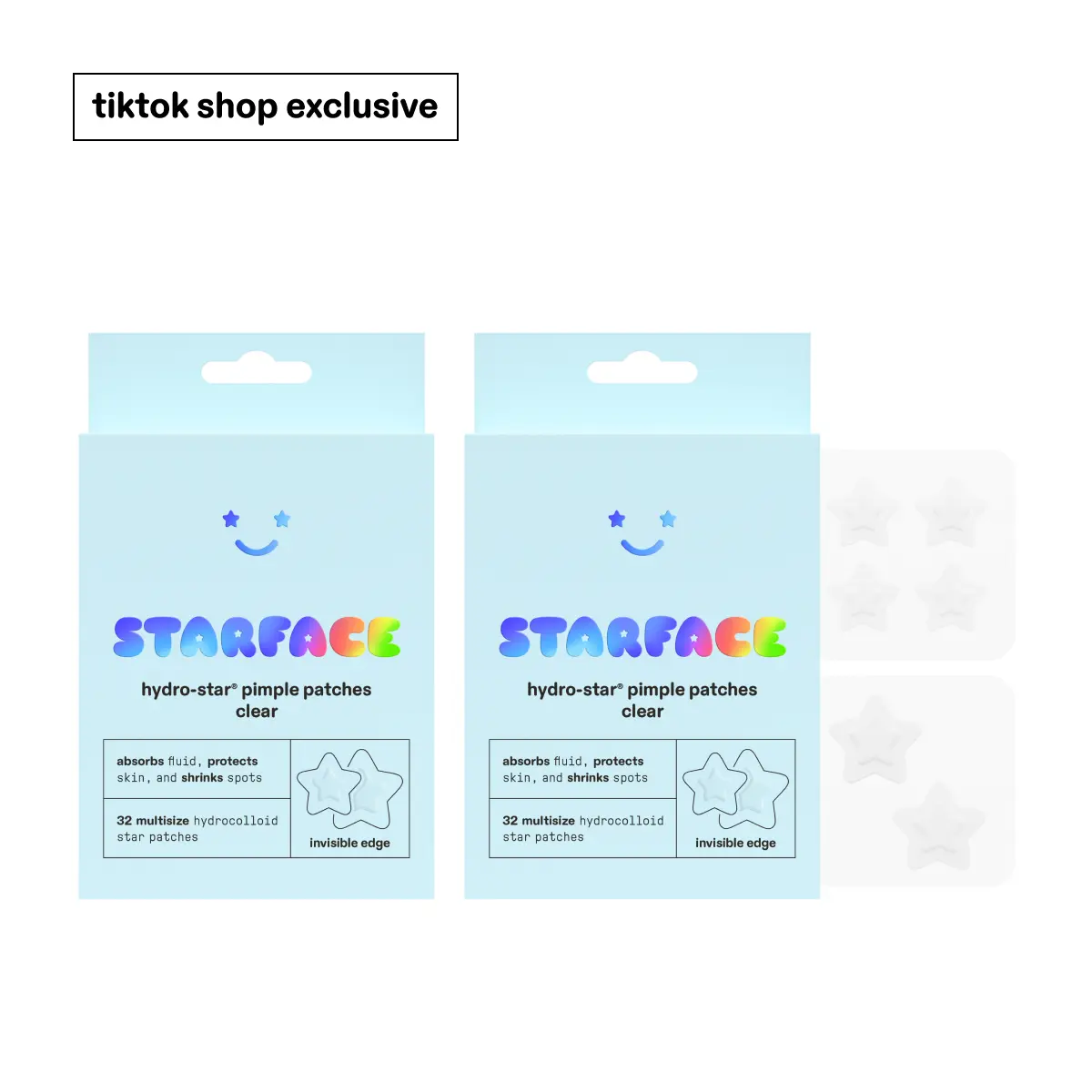 Starface Hydro-Star Clear Pimple Patches 2x Pack, 64 ct