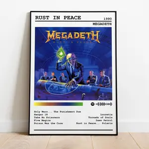 Megadeth Poster Print | Rust In Peace Album Poster | Music Poster | Album Cover Poster | Wall Decor | Music Gift | Room Decor
