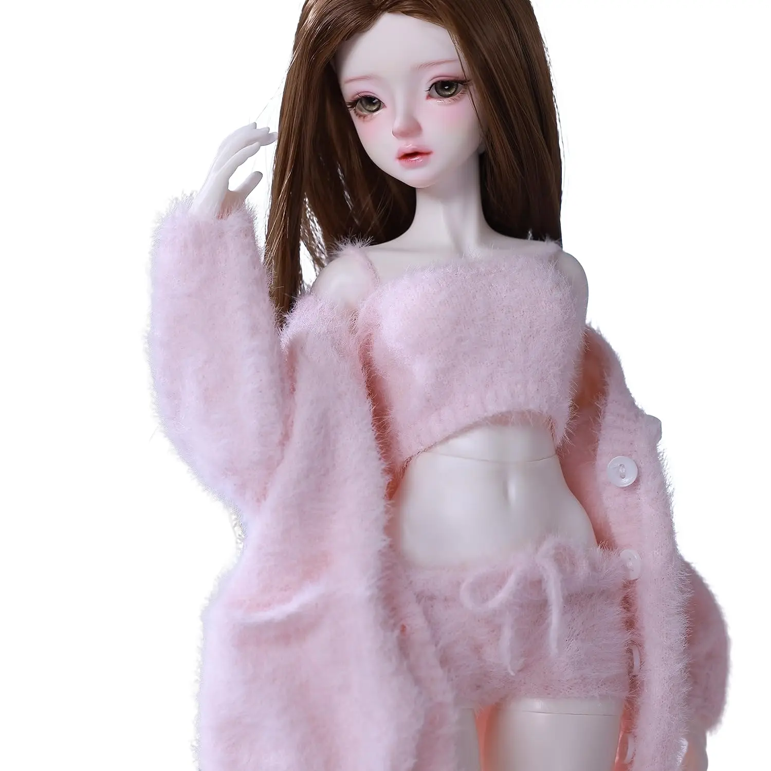 Bjd Doll Clothing Set, Resin Toy Accessories (cardigan + Vest + Pants), Suitable for 1/3 1/4 Scale Dolls, Bjd Costume