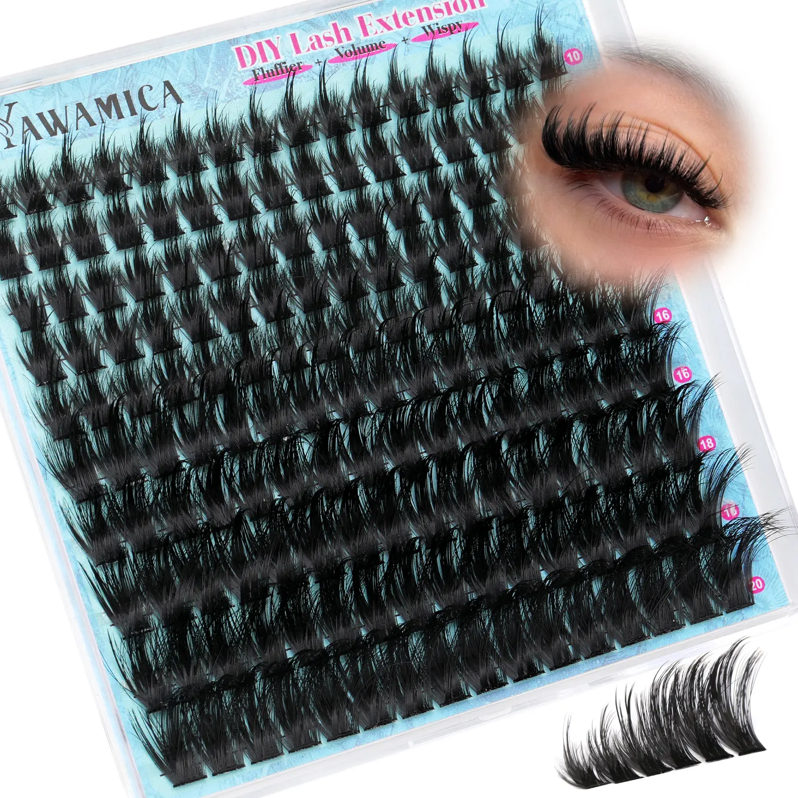 Yawamica Fluffy Lash Clusters Volume Eyelashes