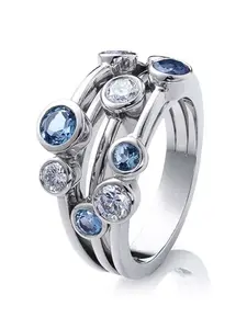 1 PC Romantic Cubic Zirconia Ring Stackable Engagement Ring For Women For Wedding Engagement Jewelry Valentine's Day Gift