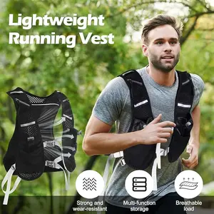 Running Water Bottles Flask BPA Free Leakproof Hydration Vest Packs Waist Belt Replacement for Triathlon Marathon Hiking Cycling Climbing Runner Lightweight Strong Wear Resistant Multi Function Storage Breathable Load