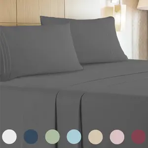 The Luxe 4 Piece Bed Sheet Set - Deep Pockets Cooling Wrinkle Free Bed Sheets