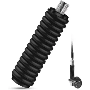 SS-3H CB Antenna Spring, Stainless Steel Heavy Duty CB Radio Antenna Mount Spring, Spring to Fit Mobile/in-Vehicle CB Radio Antenna Mount Up to 60" Long and 3/8" X 24 Thread (Black)