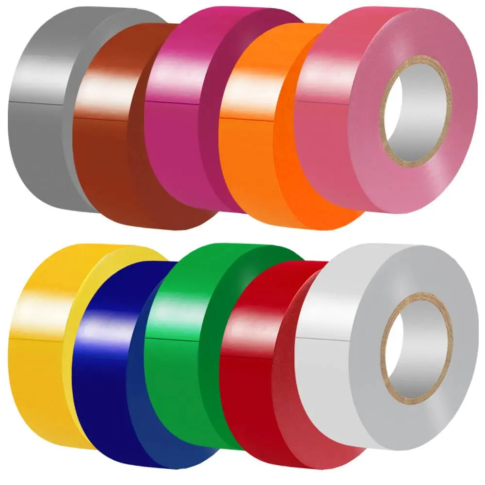 Multi-Color Rainbow Electrical Insulation Tape, 0.75in Wide 60ft Long Waterproof Adhesive Tape, Flexible Easy Wrap Tape for Electrical Maintenance, Craft & Cable Marking