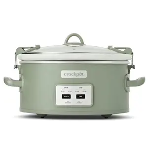 Crock Pot 6 Qt Cook and Carry Programmable Slow Cooker with Locking Lid, Green