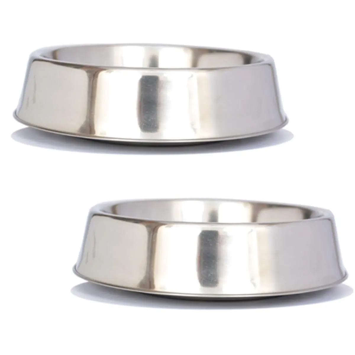 Iconic Anti-Ant Stainless Steel Pet Bowls (Set of 2), 64 oz Raised Rim Feeder with Non-Skid Base, Rust-Resistant, Scratch-Resistant for Dogs and Cats, Stainless Steel Bowls
