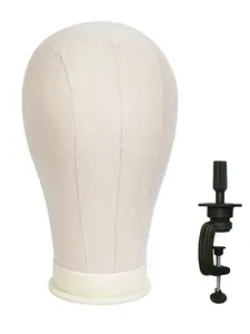 22-Inch Wig Stand Featuring a Mannequin Head, Designed for Wig Creation, Styling, And Displaying Hairpieces And Hats.