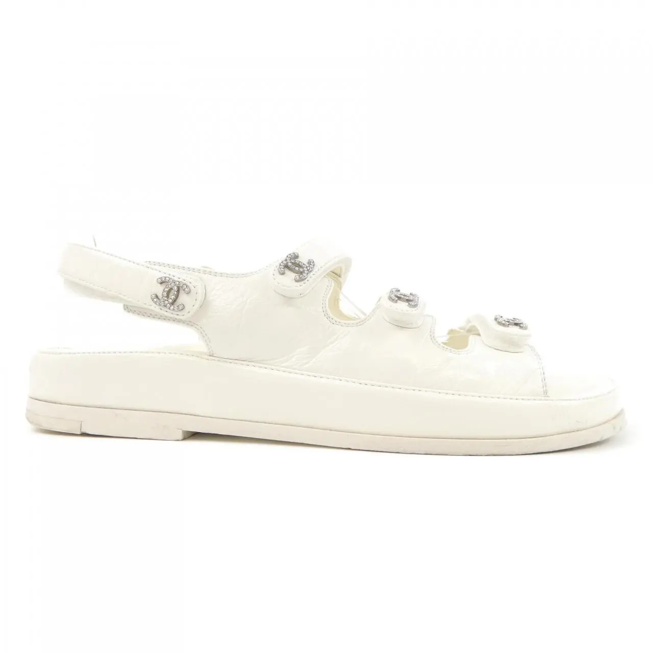 Pre-owned CHANEL Lambskin Small Leather Goods Sandals
