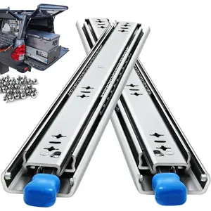 Heavy Duty Drawer Slides with Lock, Full Extension Side Mount Ball Bearing Slides, Multiple Sizes from 12 to 60 Inch, Load Capacity up to 500 Lbs