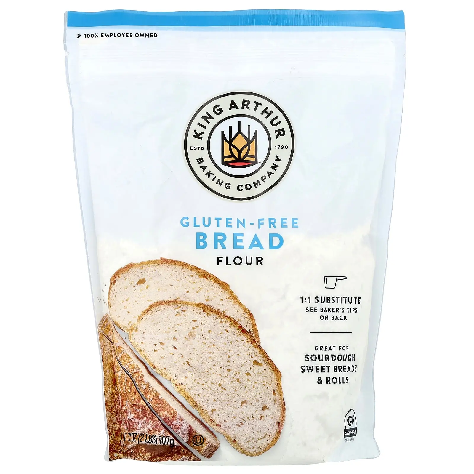 King Arthur Baking Company Gluten Free Bread Flour, 2 lbs (907 g)