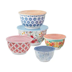 10-Piece Melamine Bowl Set, Versatile bowls can be used for food storage, food prep, serving, and entertaining