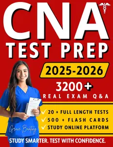 CNA TEST PREP: Complete guide to CNA exam preparation, with study materials in the book and online.