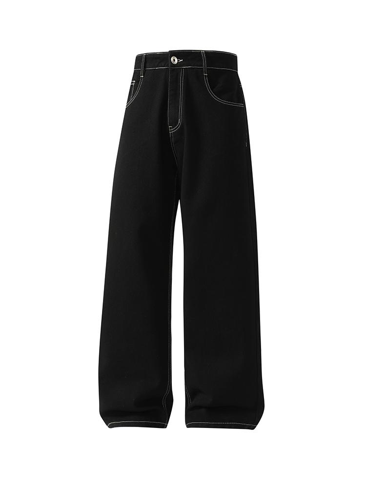 4-pack men’s jeans for autumn/winter, high cotton content, simple versatile straight-leg classic vintage jeans—men’s pants suitable for everyday commuting and casual wear.