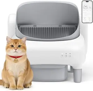 Hands-free smart litter box with automatic cleaning and odor control. App-controlled, quiet operation, perfect for busy cat owners and multi-cat homes.No Scoop Smart Cat Litter Box – Self Cleaning Automatic Litter Box with App Control & Odor Removal