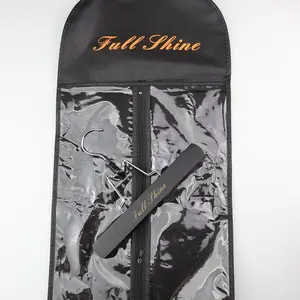 Full Shine Transparent Non-Woven Fiber Waterproof Hair Extension Storage Bag with Hanger Dust-Proof Hangable Organiser Multifunctional Design